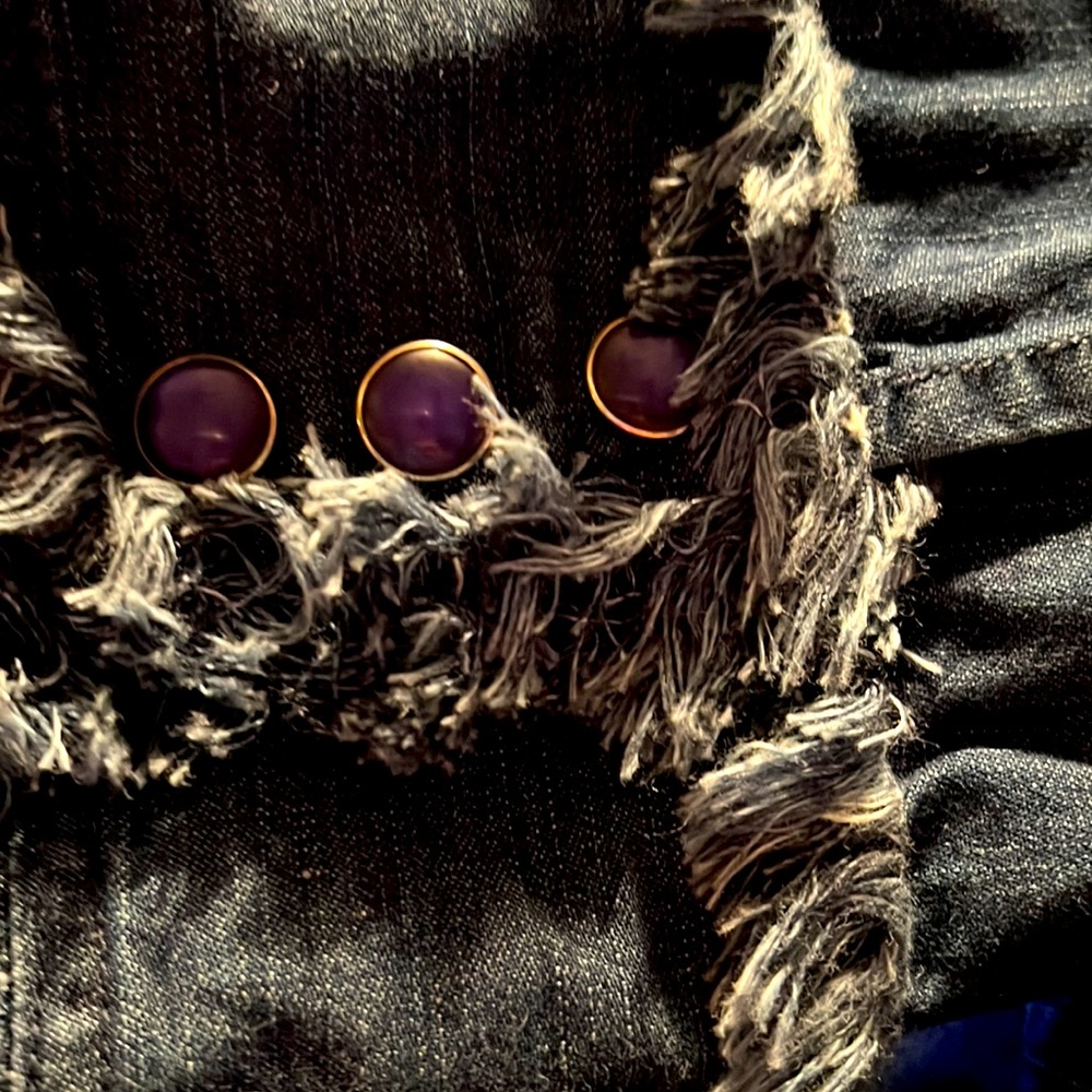 Frayed Jean Jacket, Button Down Denim, Coco & Clo… - image 7